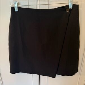 Banana Republic Black Mini Wrap Skirt